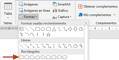 Cómo agregar texto encima de una foto en Word o escribir sobre imágenes con herramienta formas paso 2