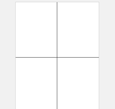Cómo dividir una hoja o página de Word en cuatro usando la función “Tabla”. Paso 7