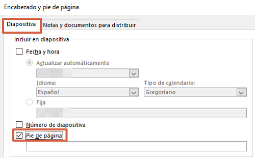 Cómo poner o agregar referencias en Power Point. Agregar texto de nota al pie. Paso 2