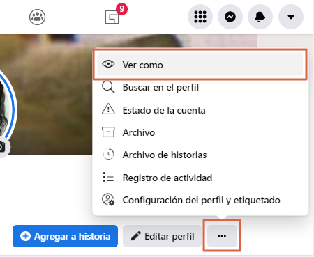 Activar la opcion seguidores en Facebook desde la version web. Nota
