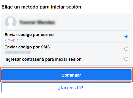 Como recuperar una cuenta de Facebook comprometida con Facebook.comhacked usando un correo o número telefonico. Paso 3