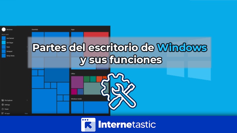 Partes del escritorio de Windows y sus funciones